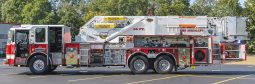 SOLD SOLD SOLD 2005 KME 95′ Mid-Mount Aerial Platform Quint full