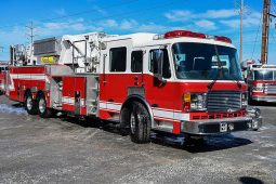 sold sold sold 2003 LTI 93′ Mid-Mount Aerial Platform Quint full