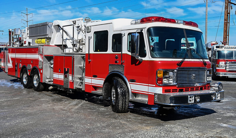 sold sold sold 2003 LTI 93′ Mid-Mount Aerial Platform Quint full