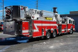 sold sold sold 2003 LTI 93′ Mid-Mount Aerial Platform Quint full