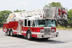 SOLD SOLD SOLD 1996 LTI 100′ Aerial Platform Quint with 2019 Refurb full