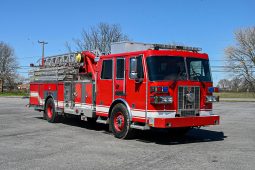 SOLD SOLD SOLD 2008 Sutphen 75′ Midmount Aerial Quint  1750/500 full