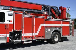 SOLD SOLD SOLD  2018 Pierce Enforcer 107′ Aerial Quint 1500/500 full