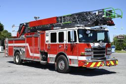 SOLD SOLD SOLD  2018 Pierce Enforcer 107′ Aerial Quint 1500/500 full