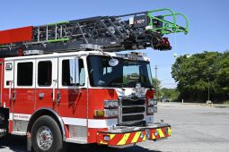 SOLD SOLD SOLD  2018 Pierce Enforcer 107′ Aerial Quint 1500/500 full